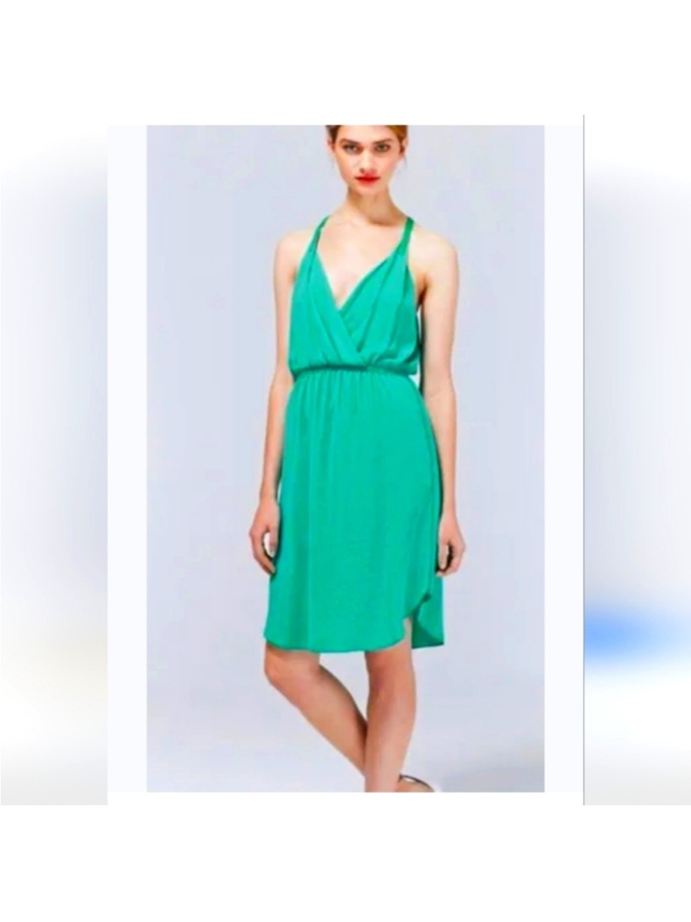 Babaton green silk Dress